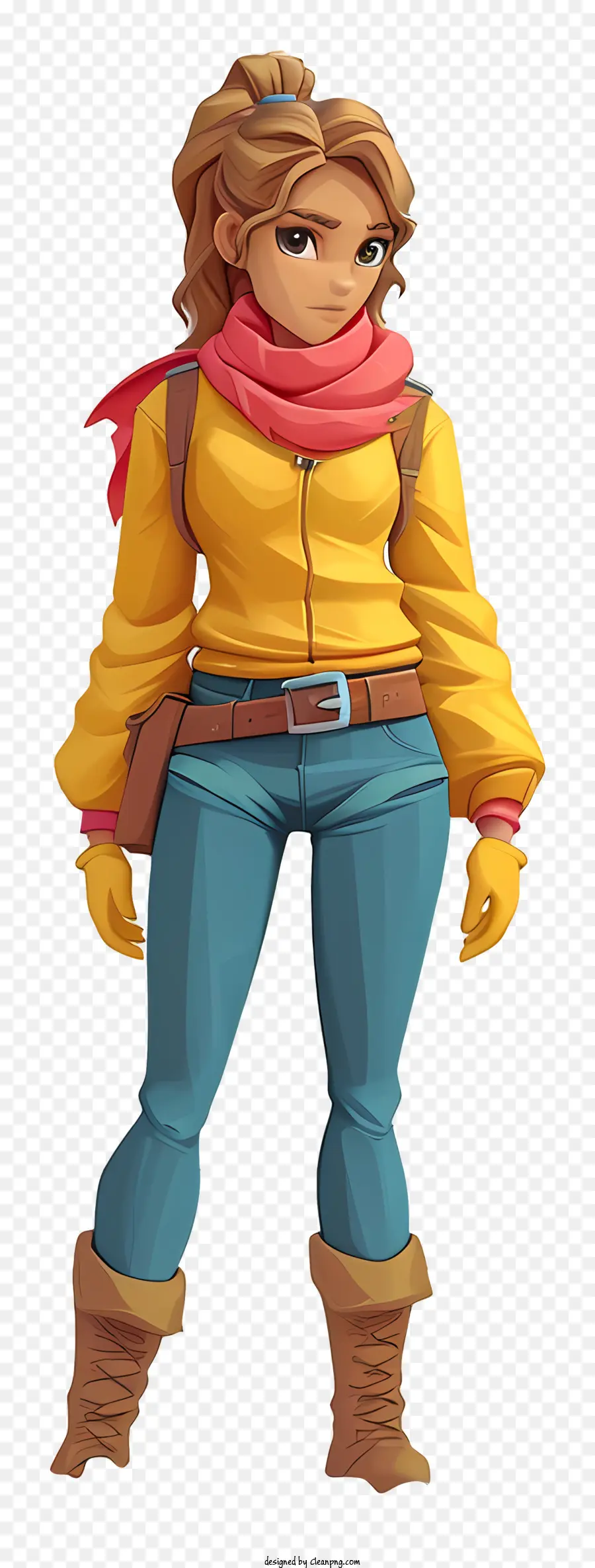 Flat Pose，Personagem Feminina PNG