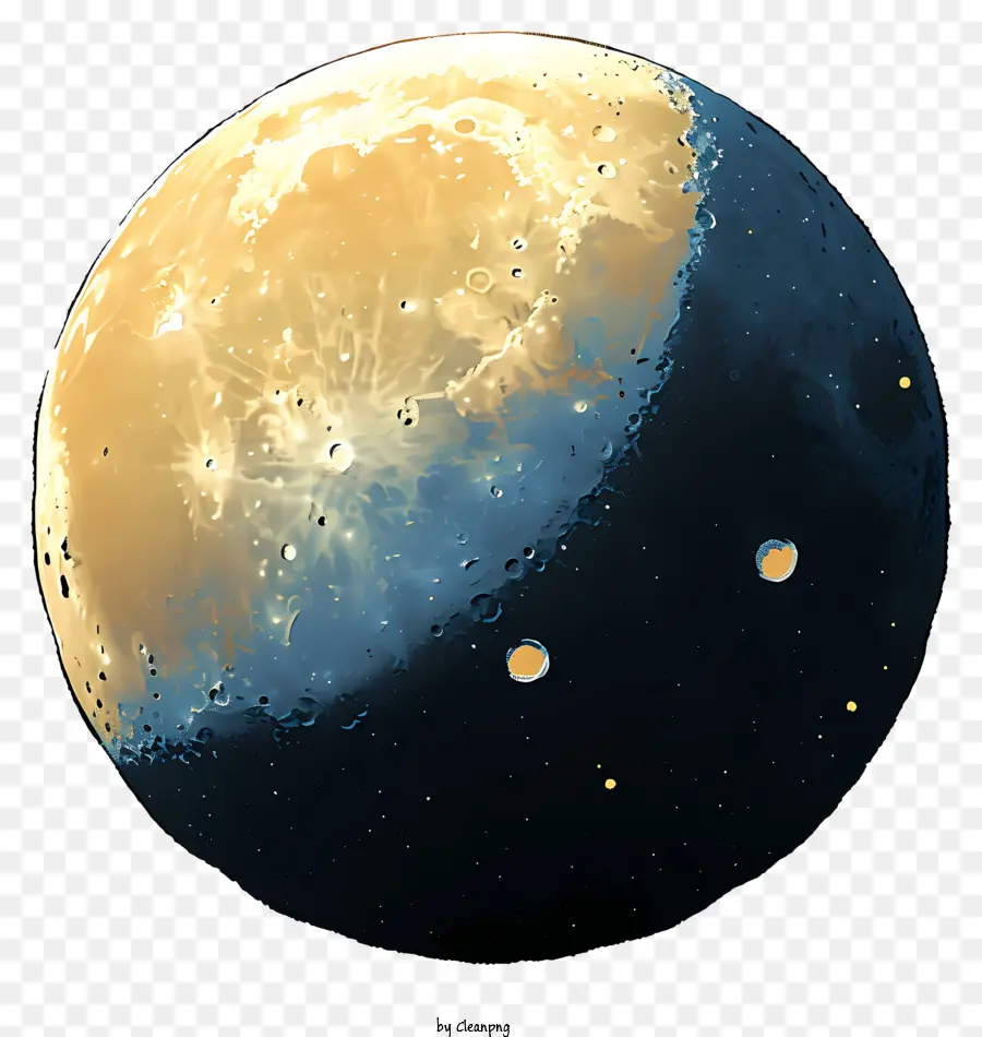 Lua De Estilo Realista，Lua PNG