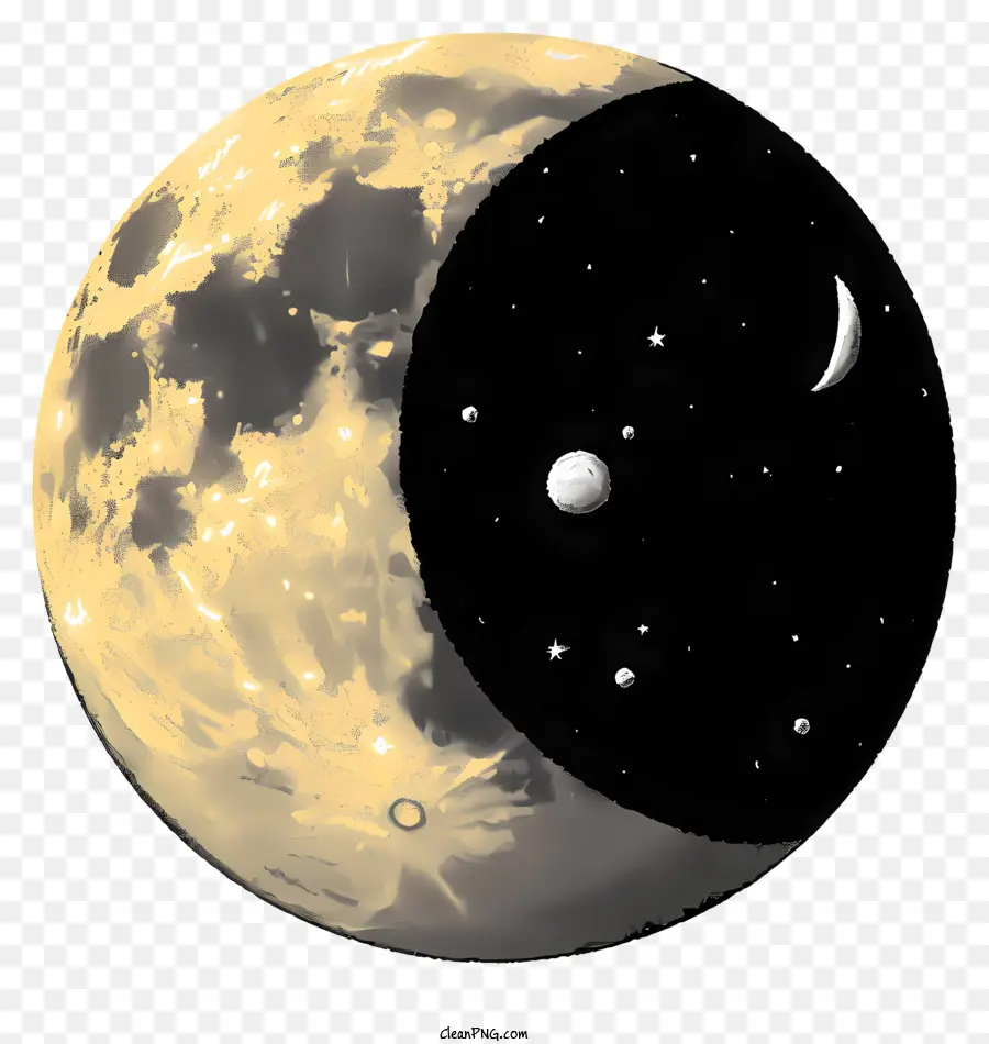 Lua Do Estilo De Esboço，Lua PNG