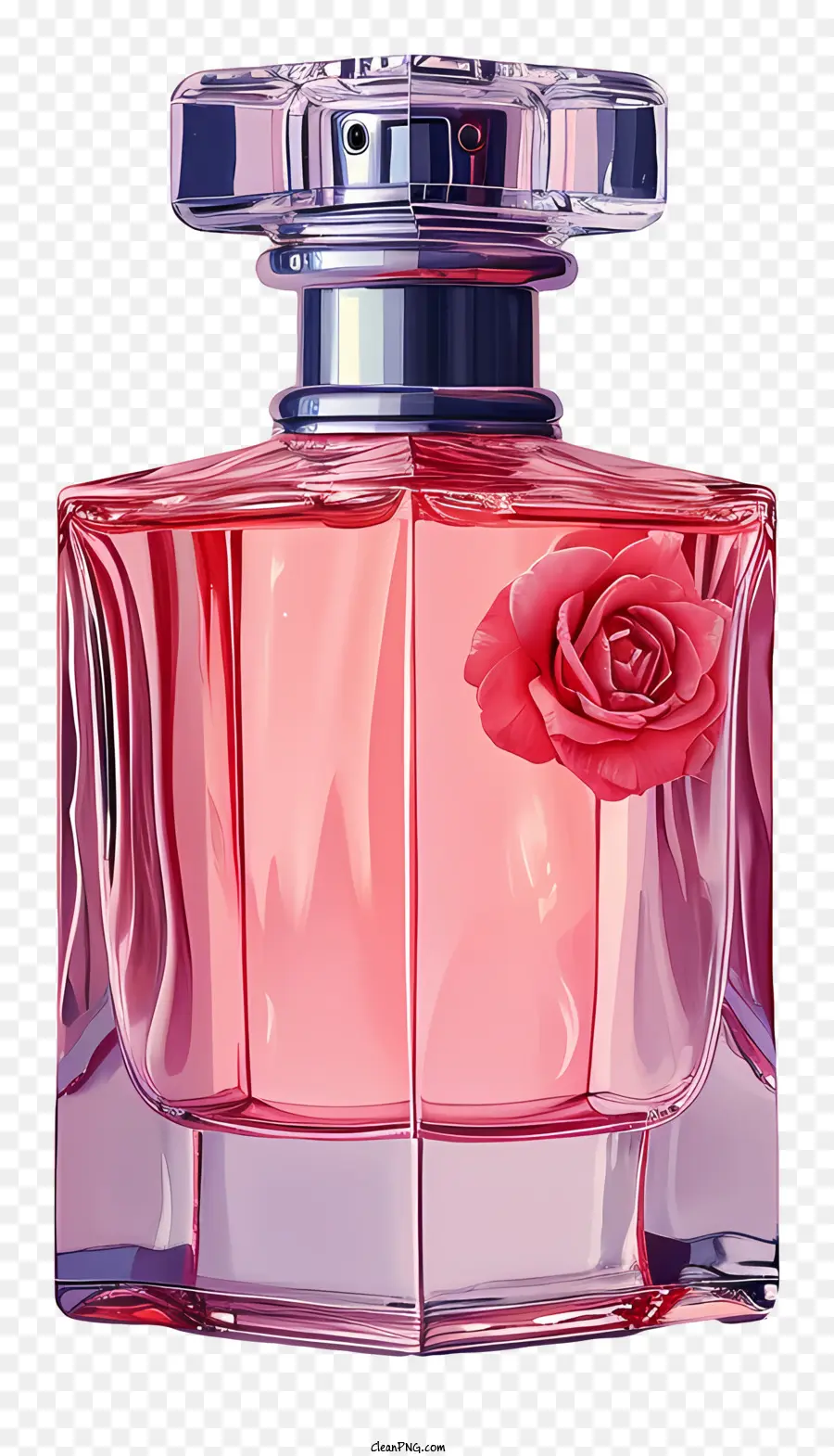 Frasco De Perfume，Rosa Vermelha PNG