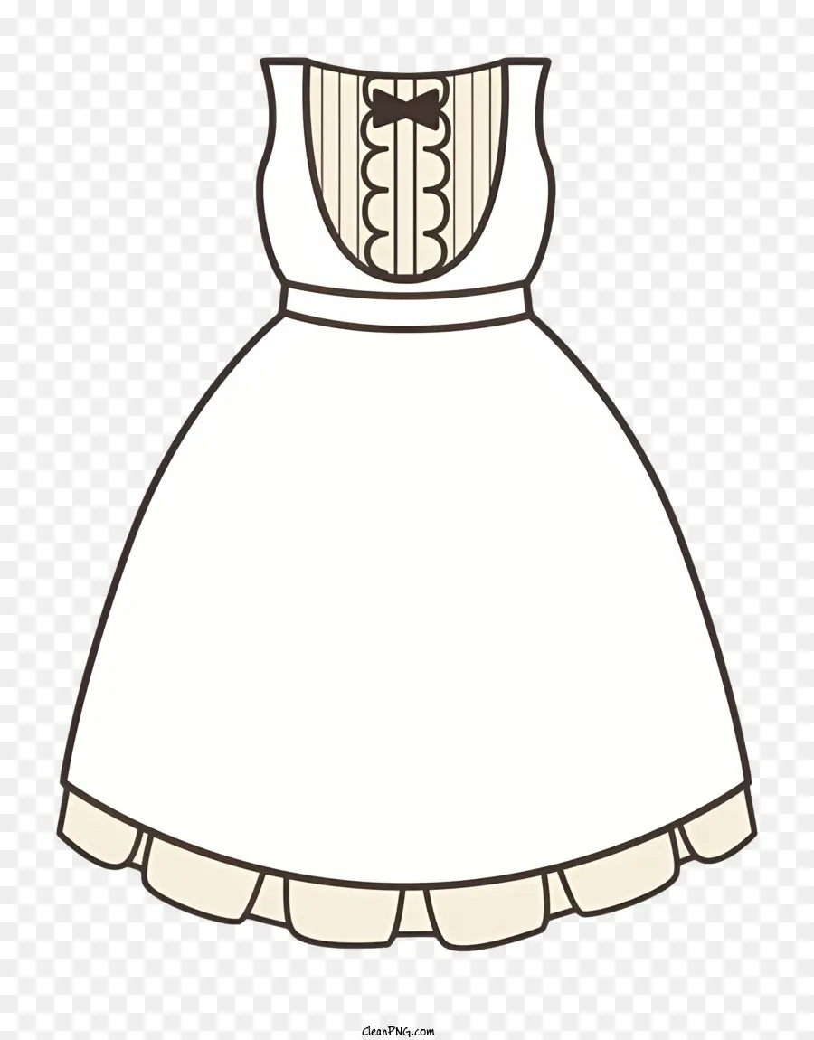 Vestido Branco，Alta Cintura PNG