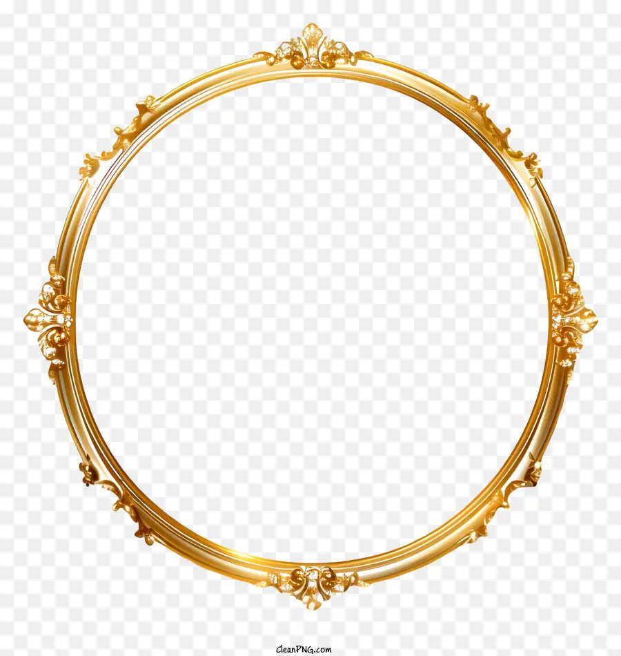 Golden Frame，Desenhos Florais PNG