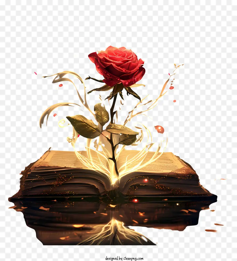 Rose Em Livro，Livro PNG