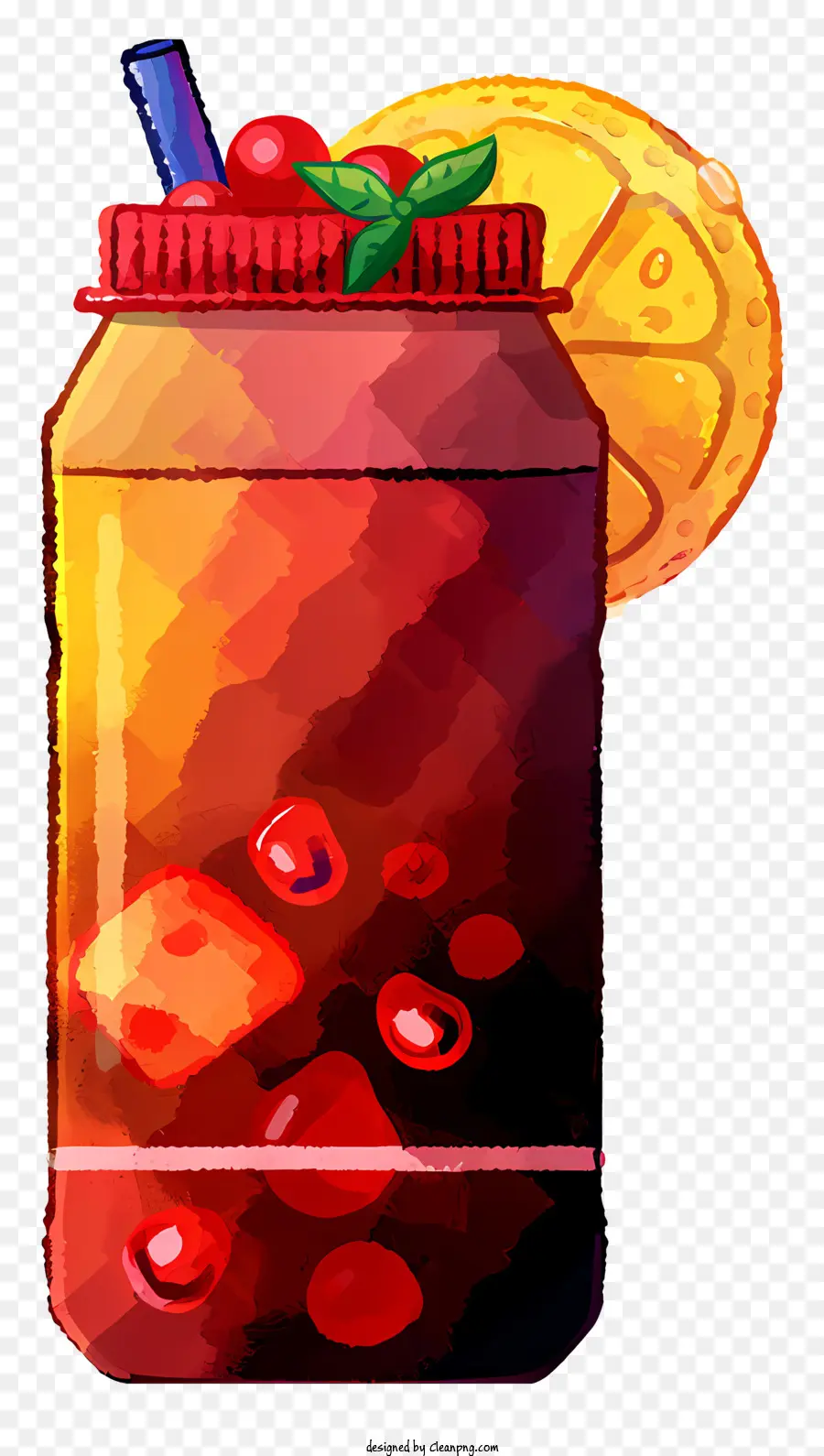 Refrigerante Em Aquarela，Vermelho Bebida PNG