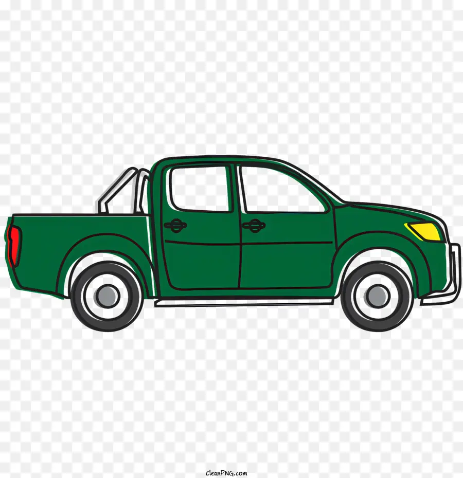 Carro，Pickup Green Pickup PNG