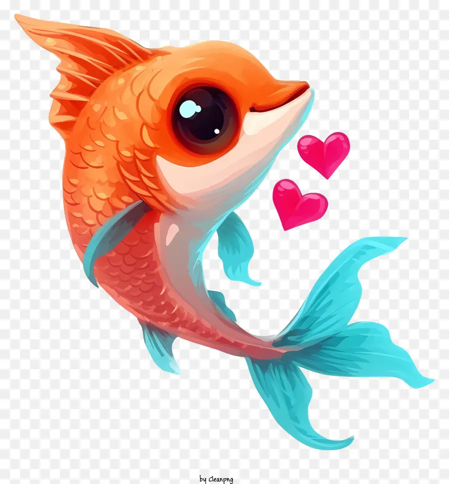 Emoji De Peixes Dos Namorados，O Peixe Laranja PNG