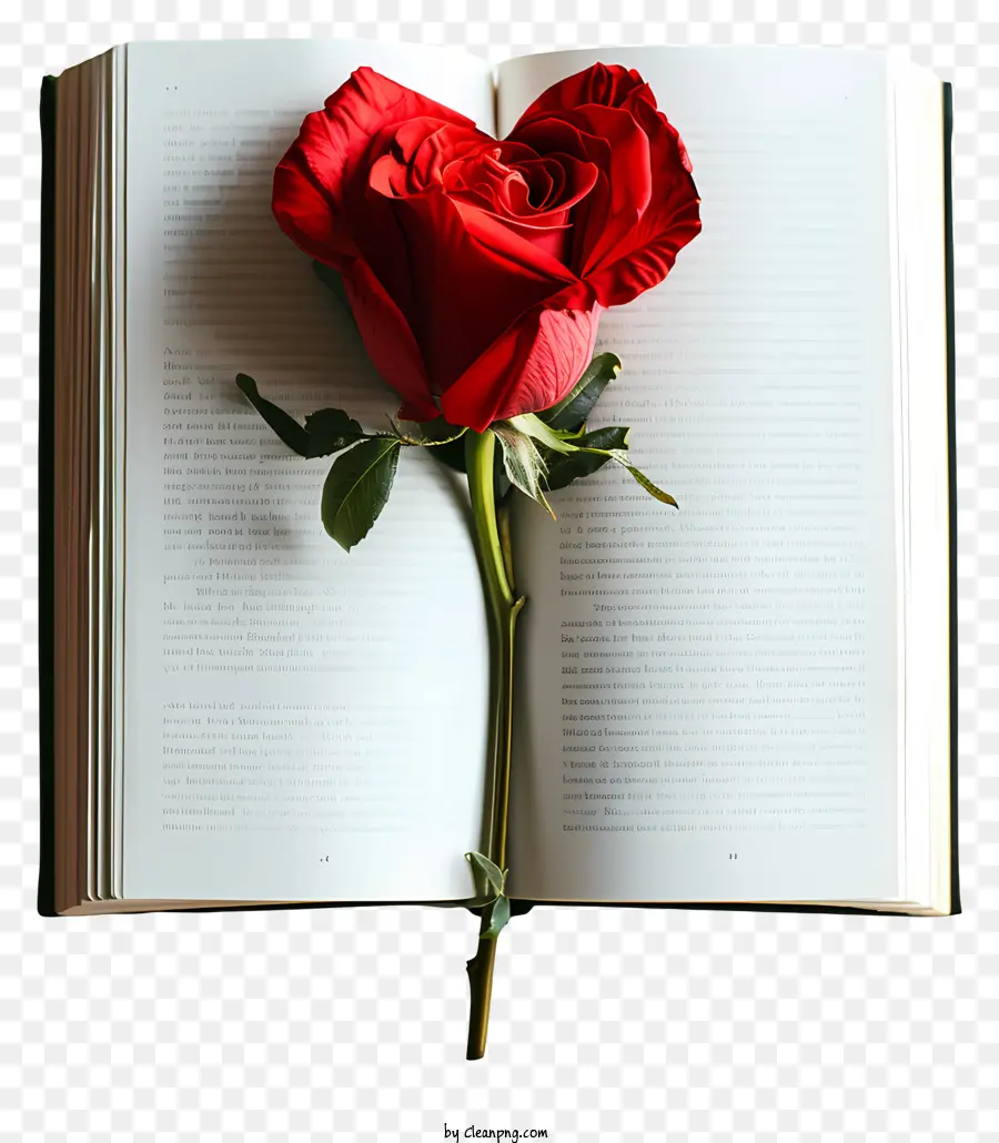 Rose Em Livro，Rosa Vermelha PNG