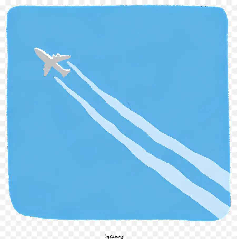 De Avião，Céu Azul PNG
