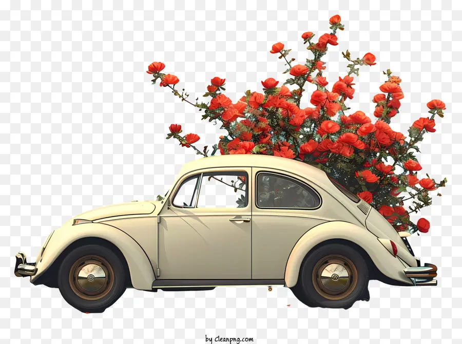 Carro Branco，Volkswagen Beetle Vintage PNG