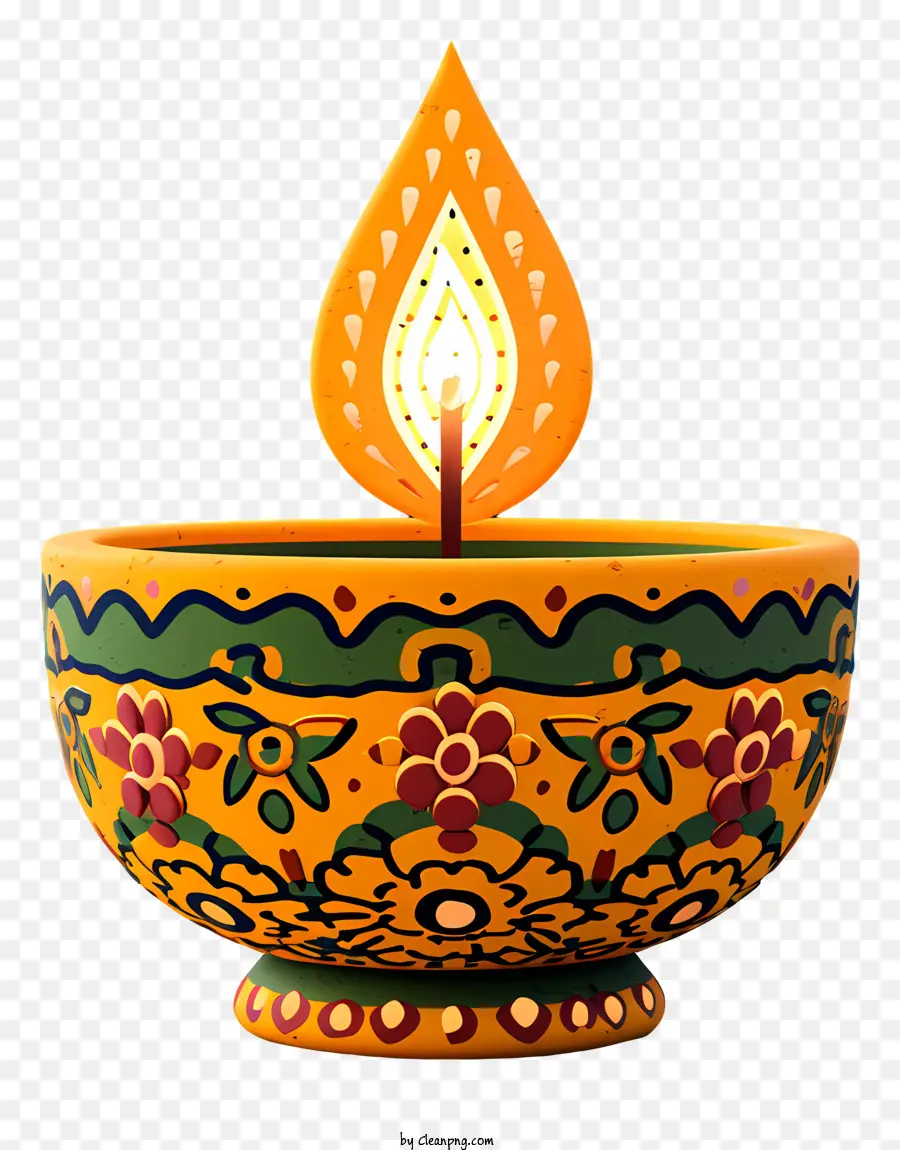 Lâmpada De Diwali De Estilo Realista，Vela Decorativa PNG