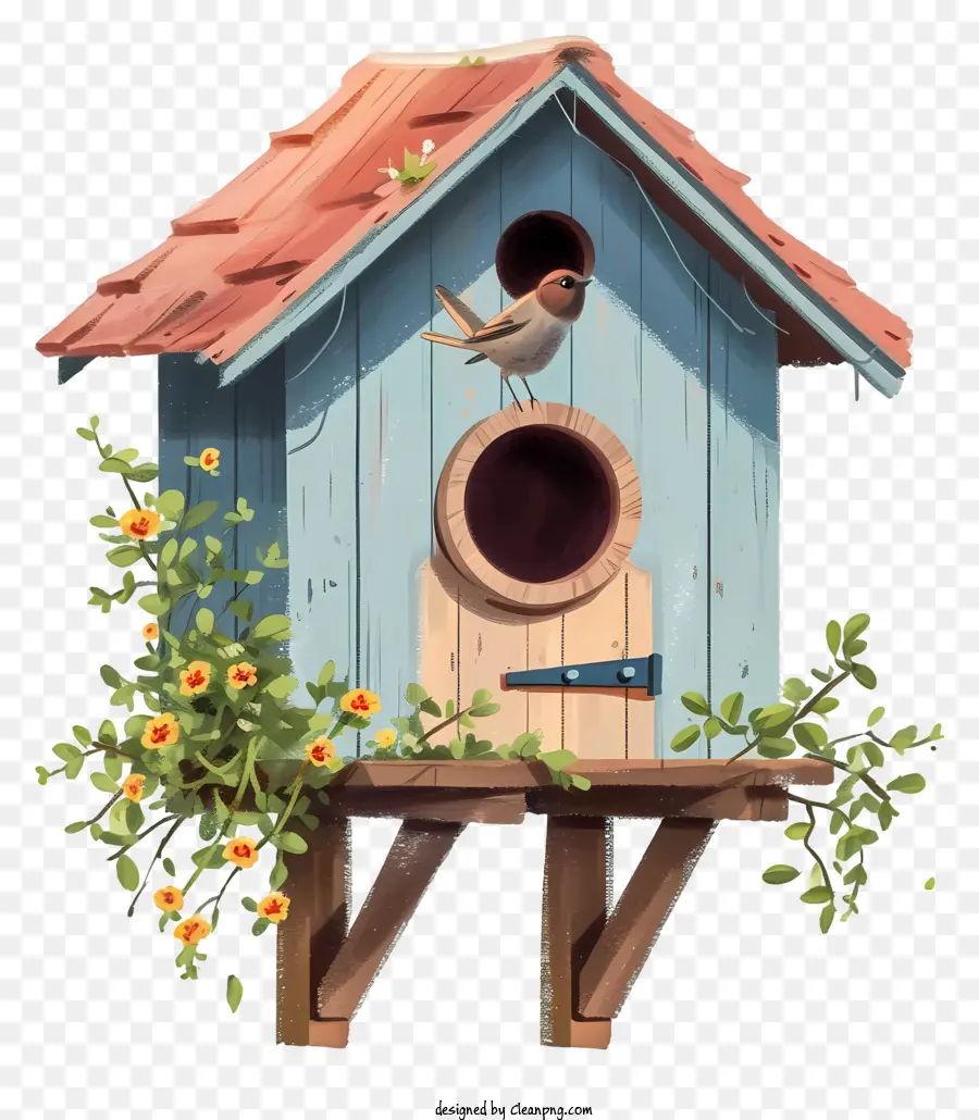 Birdhouse，Blue Bird House PNG