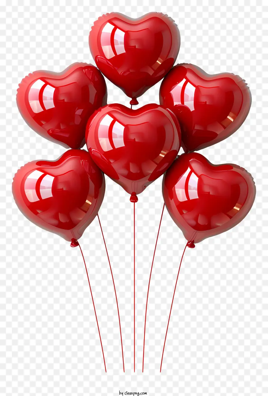 Balões De Coração，Balões Vermelhos PNG