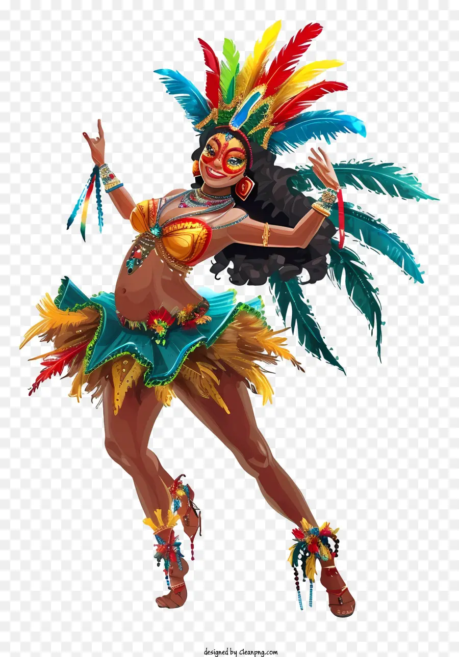 Dançarina De Carnaval Brasileira，Mulher PNG