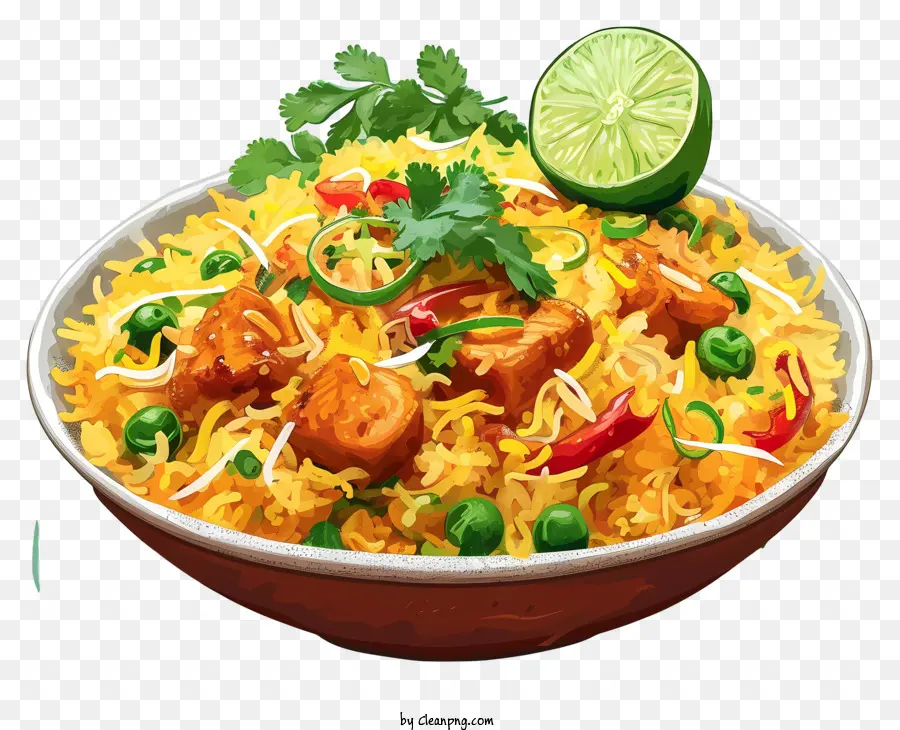 Estilo De Esboço De Frango Biryani，Arroz Frito PNG