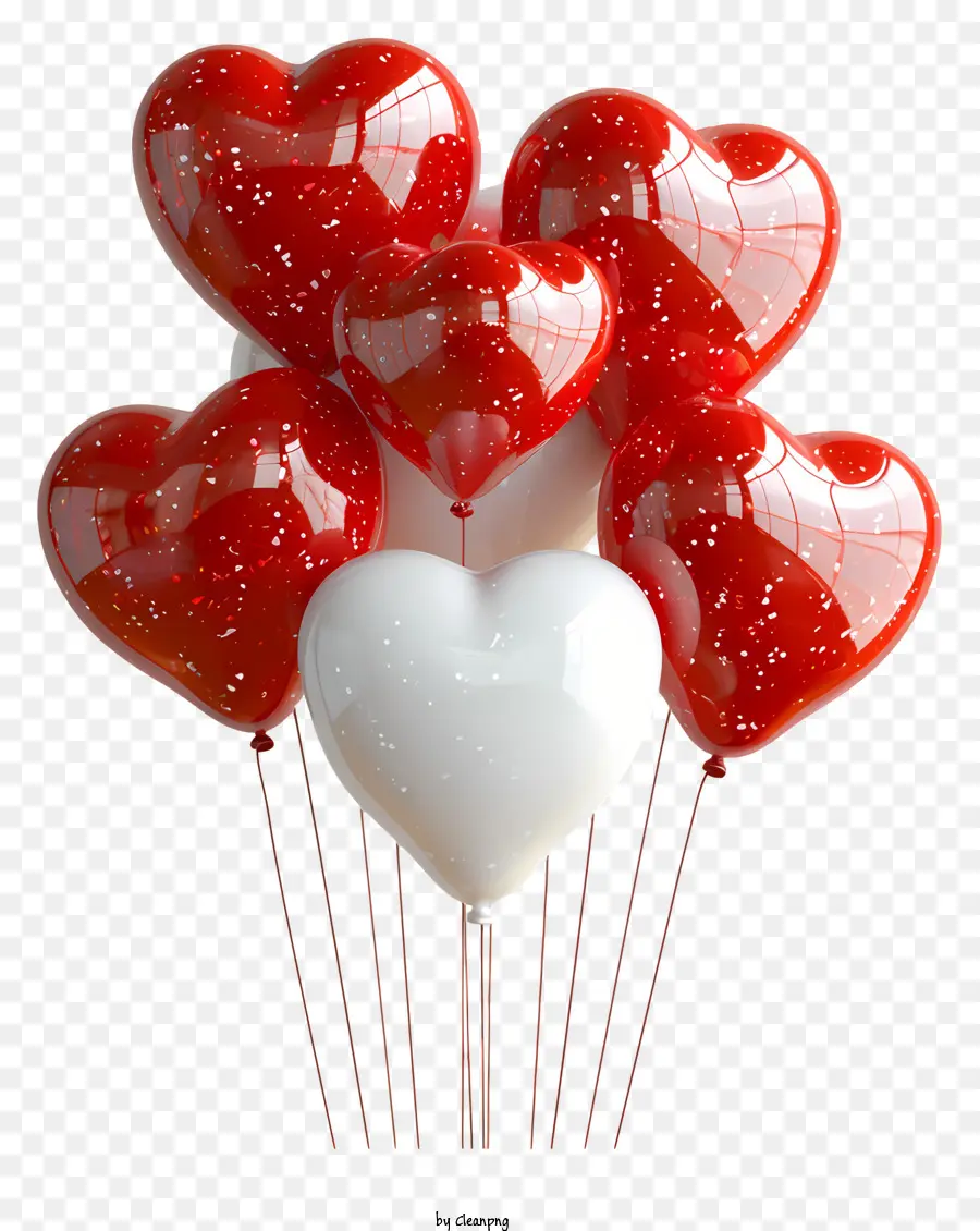 Balões De Coração，Balões Em Forma De Coração PNG