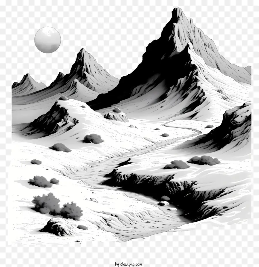Montanhas，Paisagem De Desenho PNG