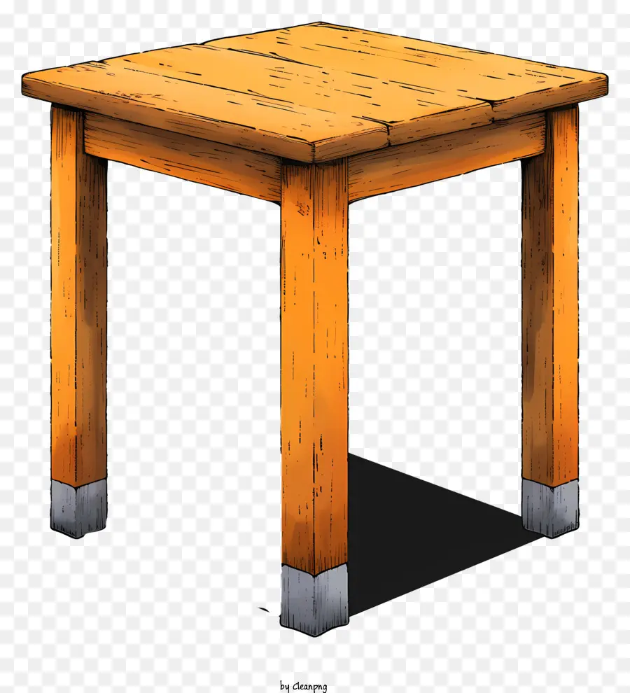 Mesa De Desenho Animado No Estilo Doodle，Mesa De Madeira Velha PNG