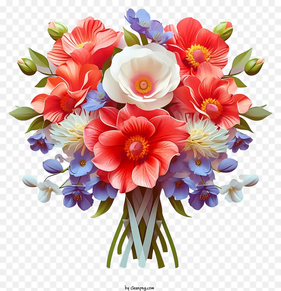 Arranjo De Flores Pastel，Bouquet Of Flowers PNG