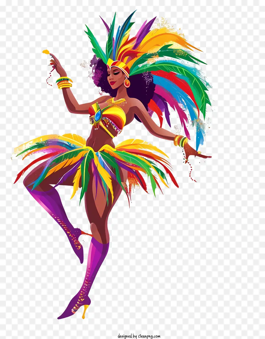Dançarina Samba Brasileira，Traje PNG