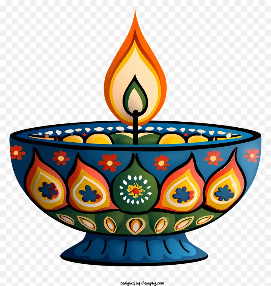 Lâmpada De Diwali Desenhada à Mão，Vaso PNG
