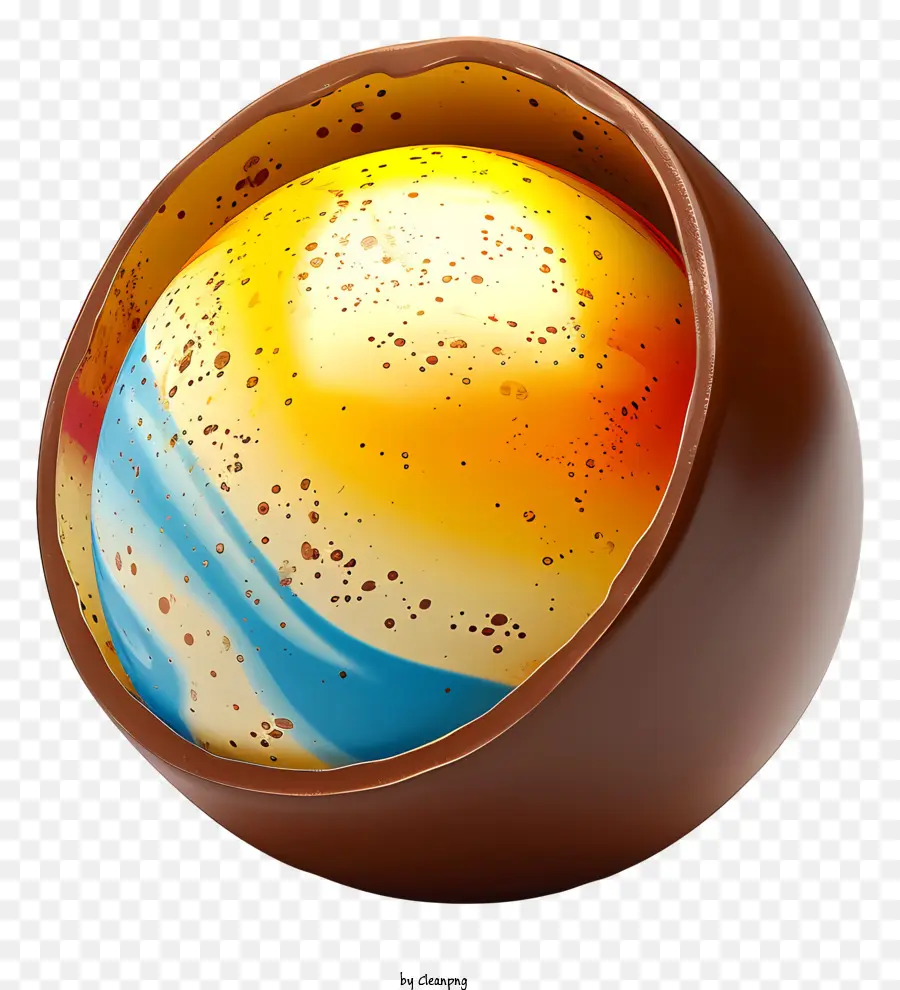 Bola De Chocolate Com Tintas Multicoloridas，Esfera De Chocolate PNG