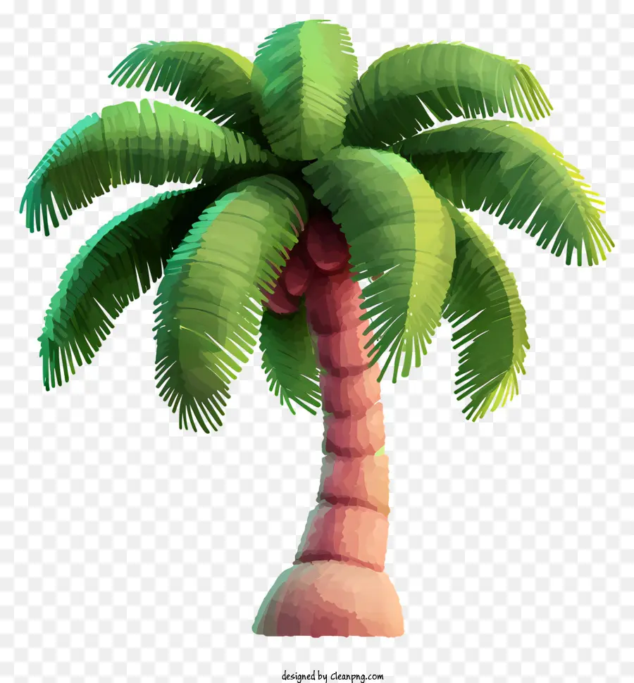 árvore De Coco De Estilo Realista，Cartoon Palm Tree PNG