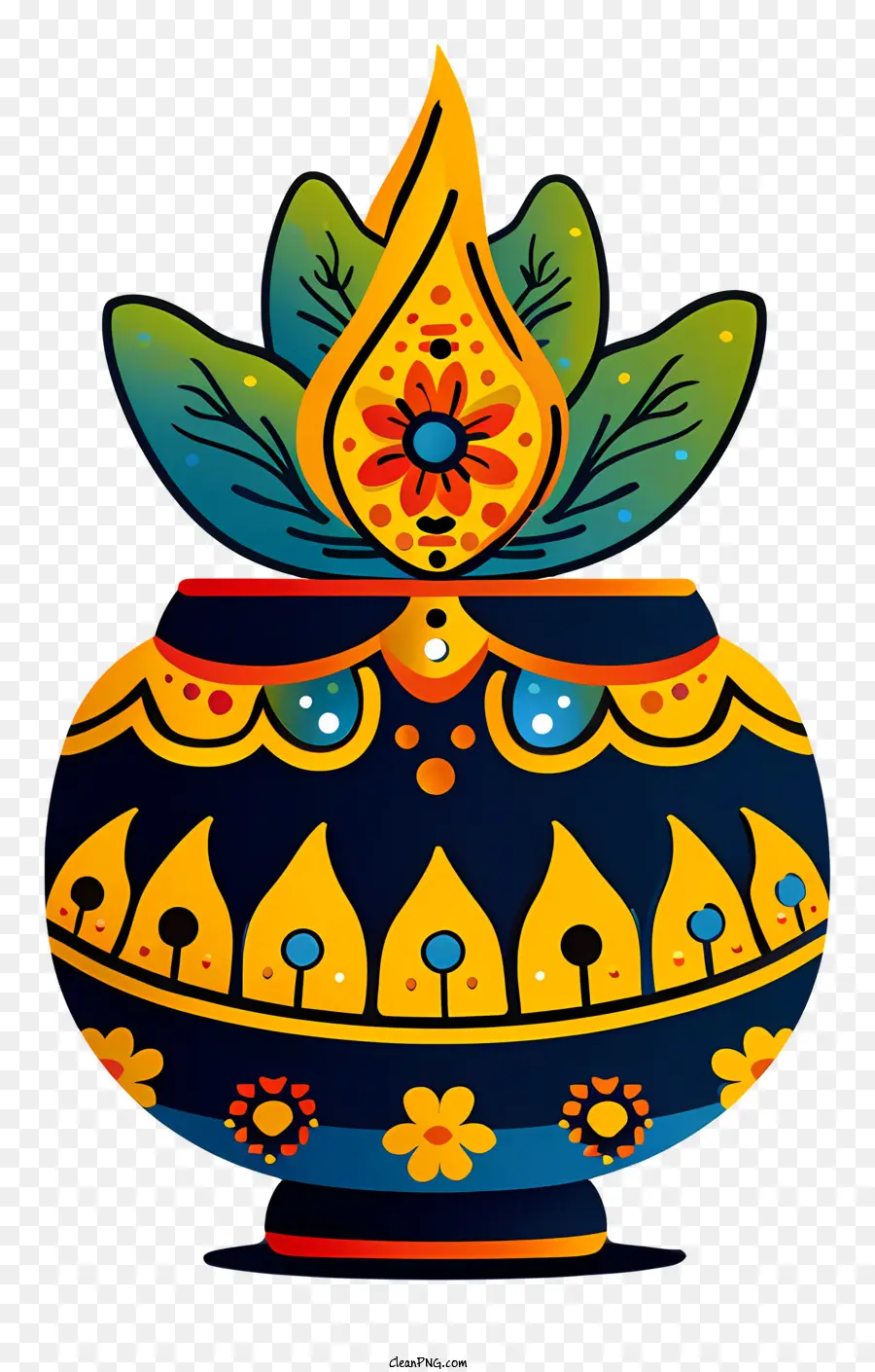 Lâmpada Plana De Diwali，Pote Decorativo PNG