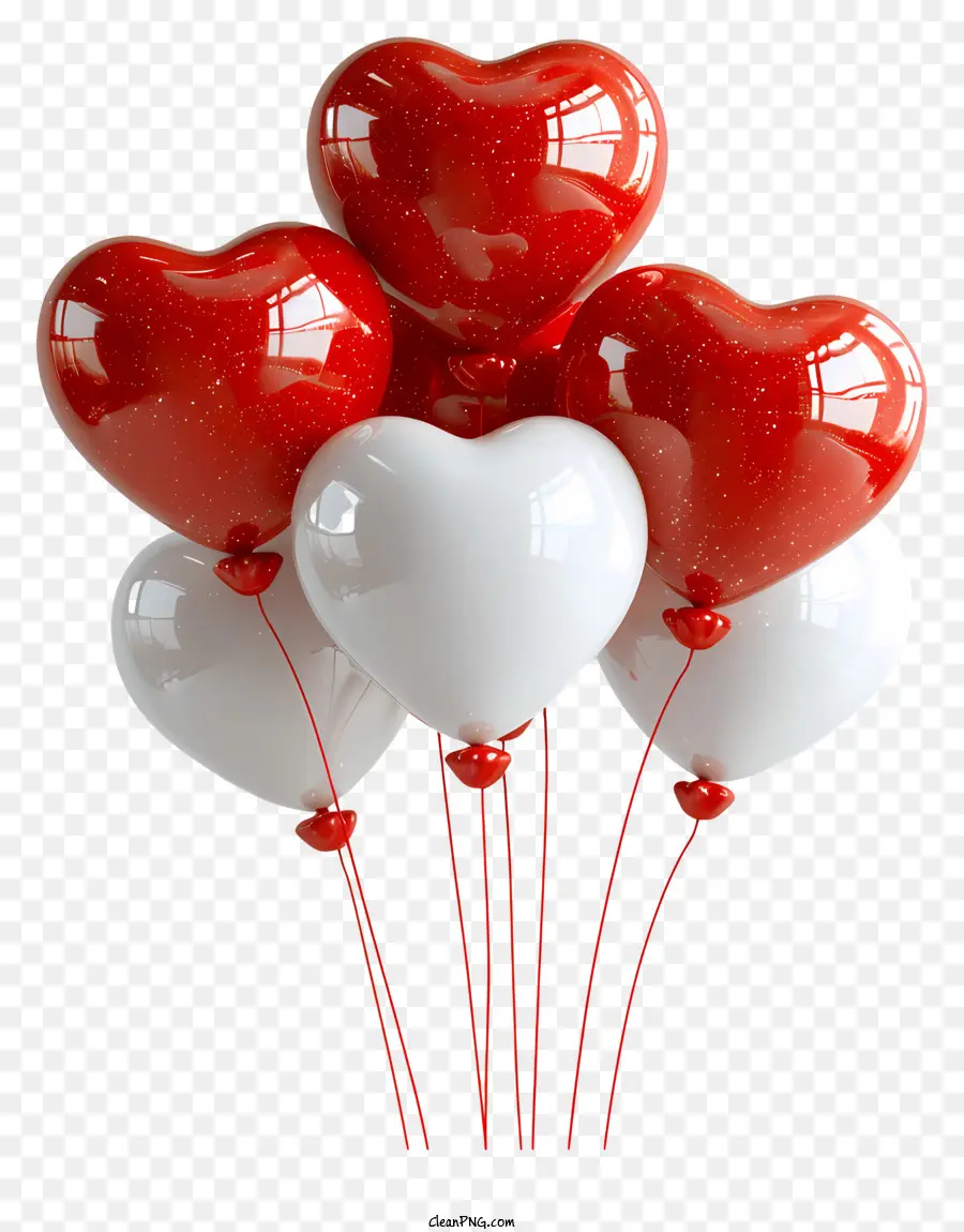 Balões De Coração，Heartshaped Balões PNG