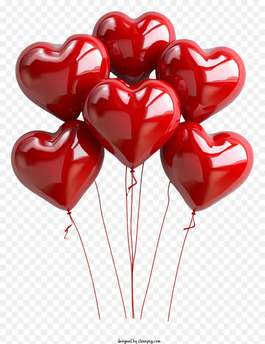 Balões De Coração，Heartshaped Balões PNG