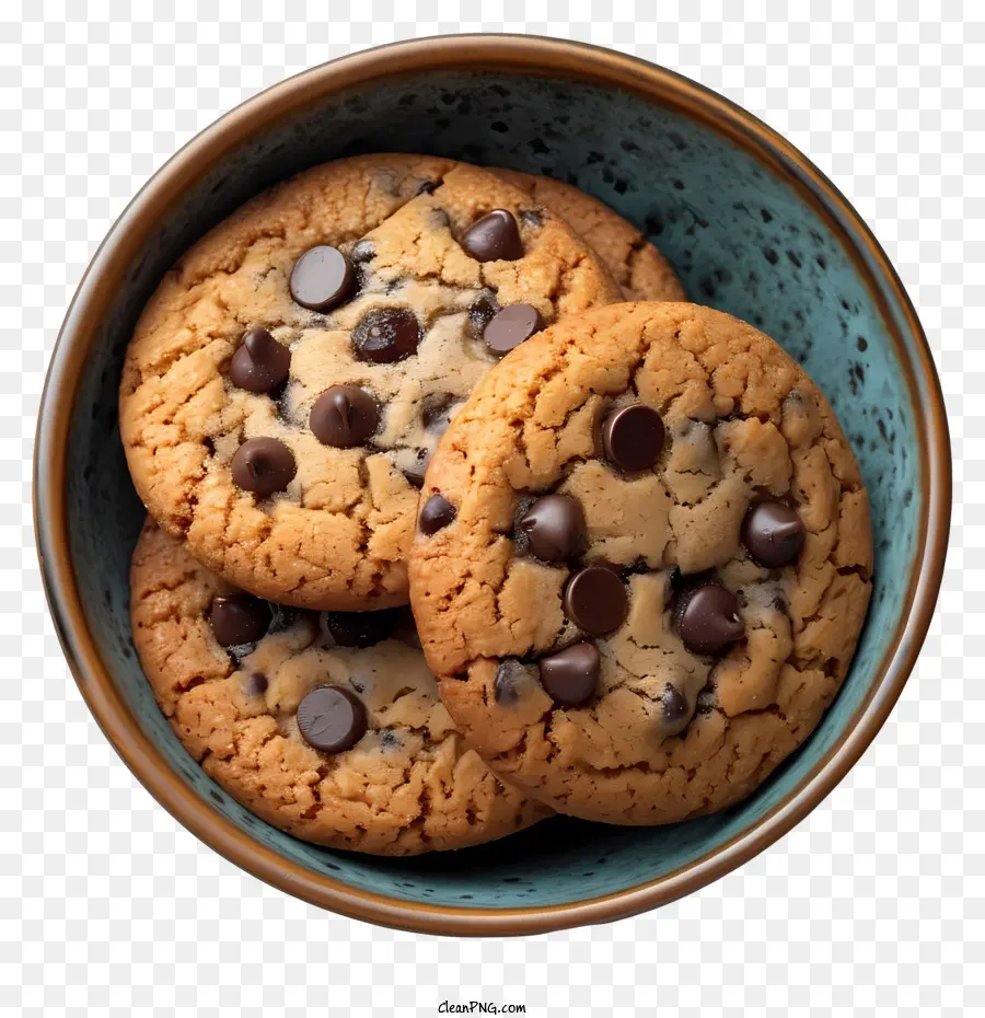 Biscoitos De Chocolate Na Tigela，Chocolate Chip Cookies PNG