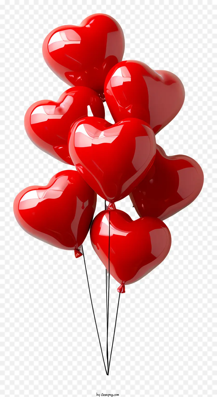Balões De Coração，Balões Vermelhos PNG