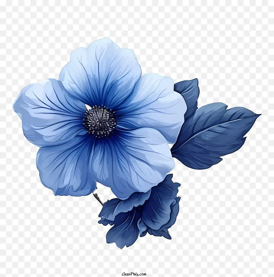 Fundo De Padrão Floral，Flor Azul PNG