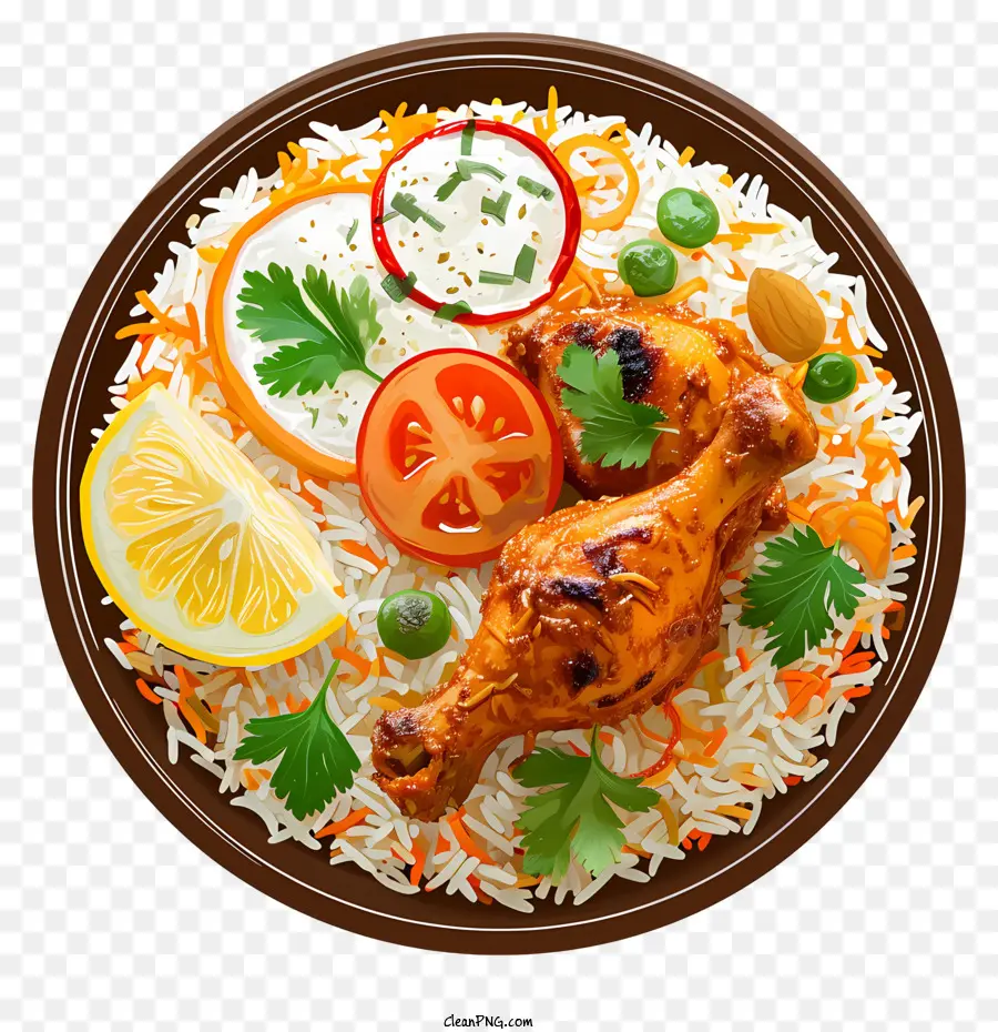 Biryani De Frango Estilo Realista，Frango E Arroz Com Legumes PNG