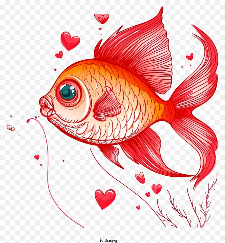 Peixe Dia Dos Namorados，Peixes De Desenho PNG
