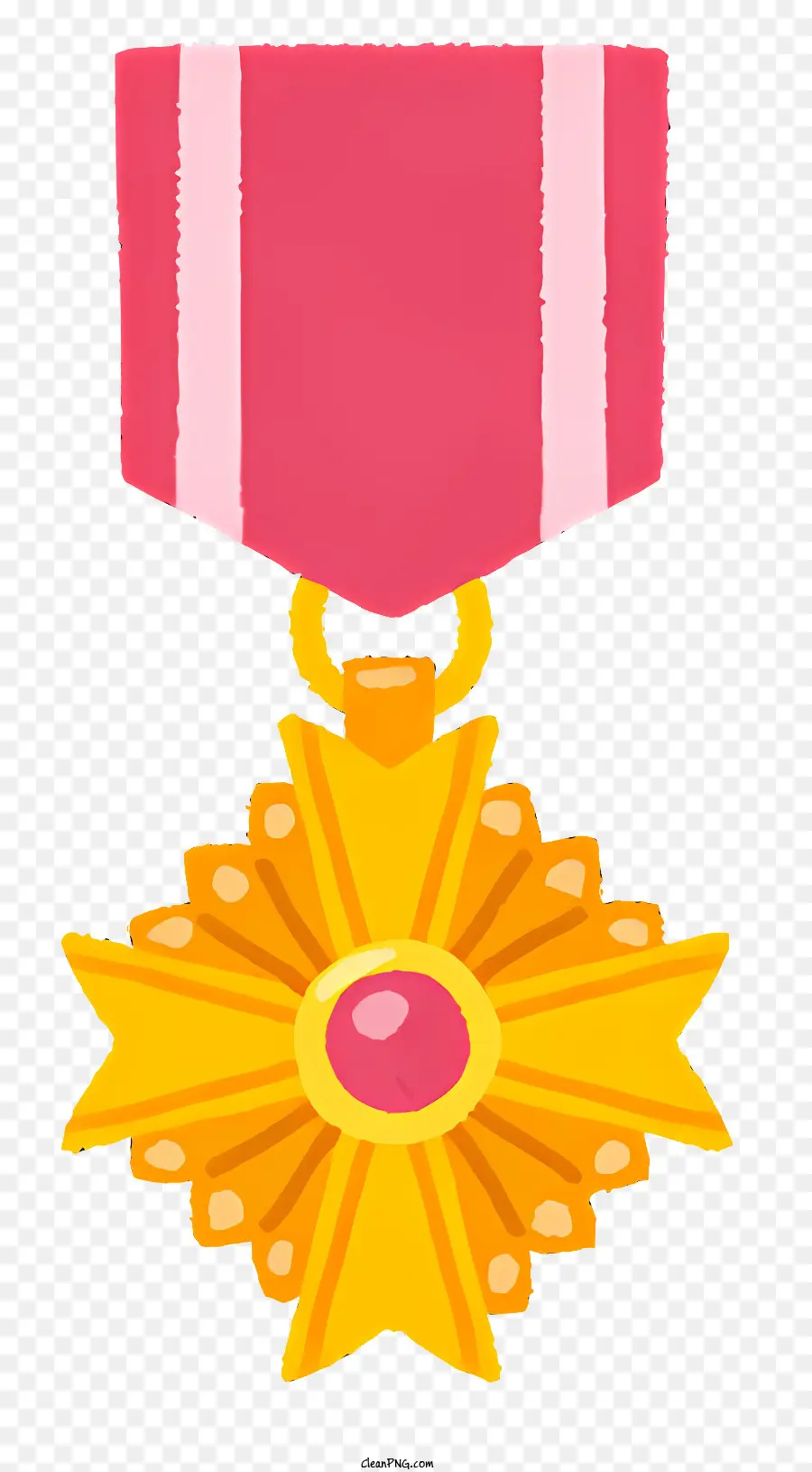 Medalha，Estrela De Ouro PNG