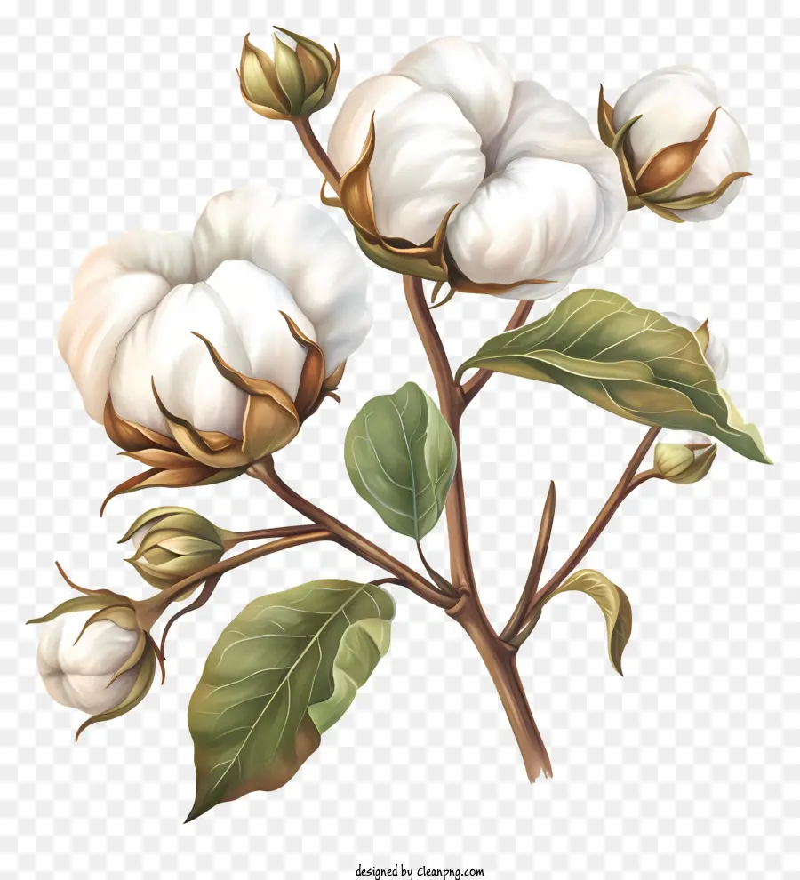 Flores De Algodão，Planta De Algodão PNG