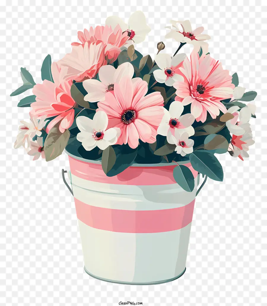 Valentine Flower Art，O Vaso De Flor PNG