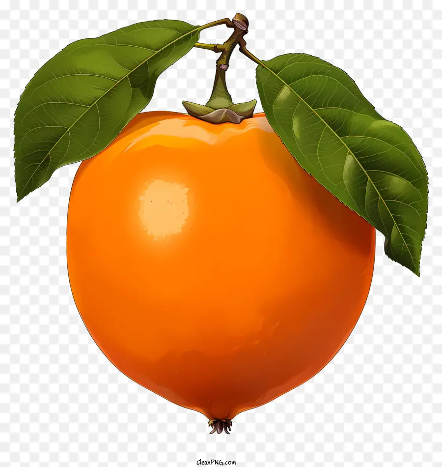 Caqui Estilo Doodle，Fruta Laranja PNG