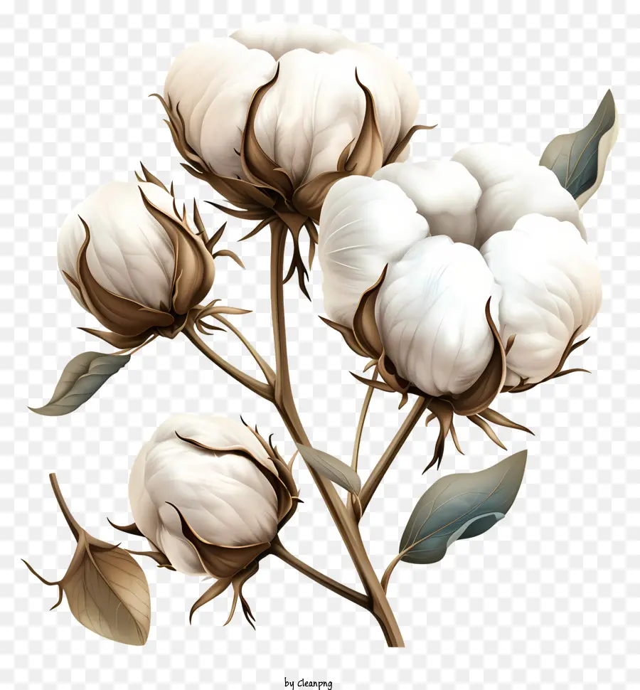 Flores De Algodão，Flores De Algodão Branco PNG