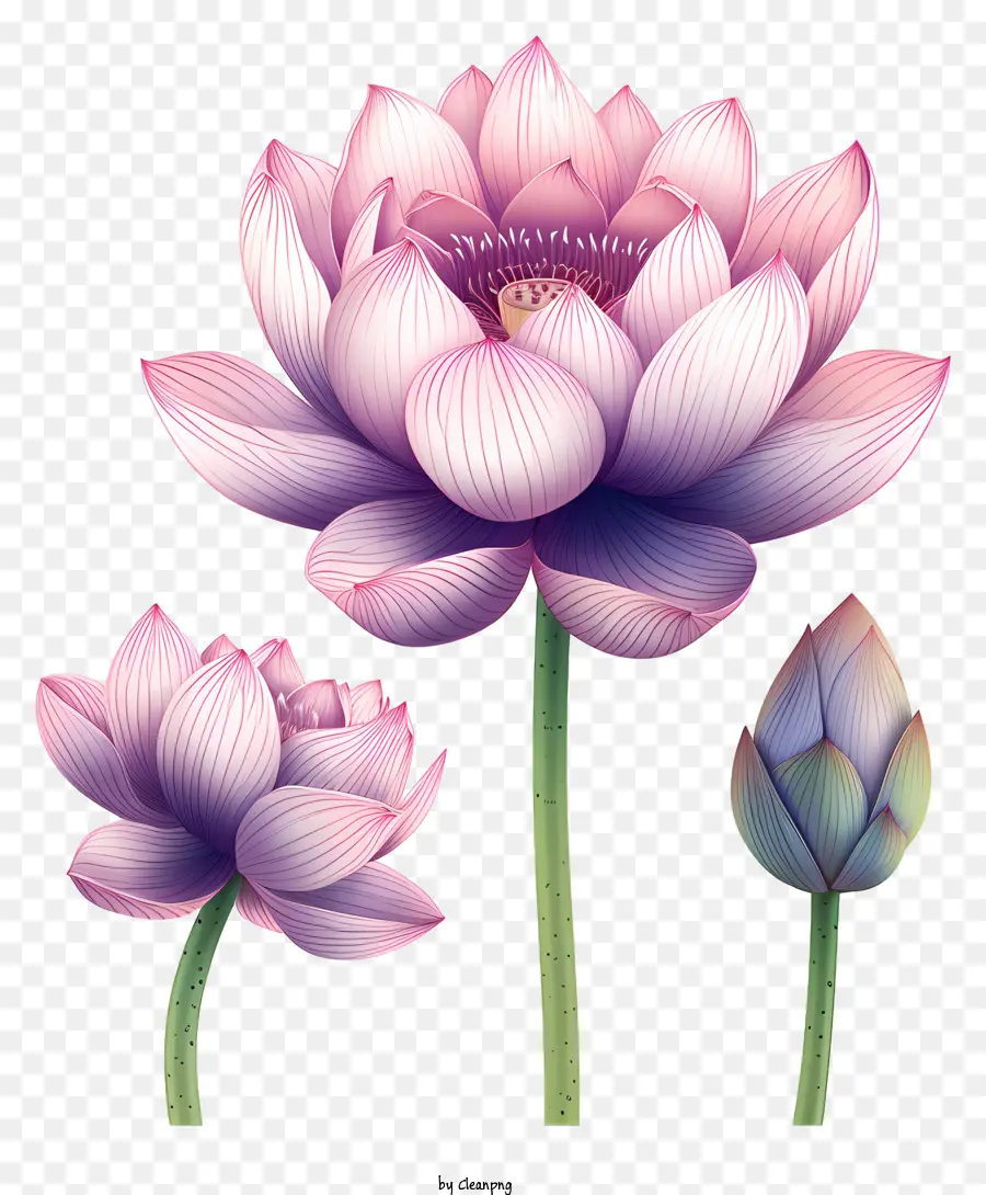 Flor Do Lótus Estilo Doodle，Flor De Lótus PNG