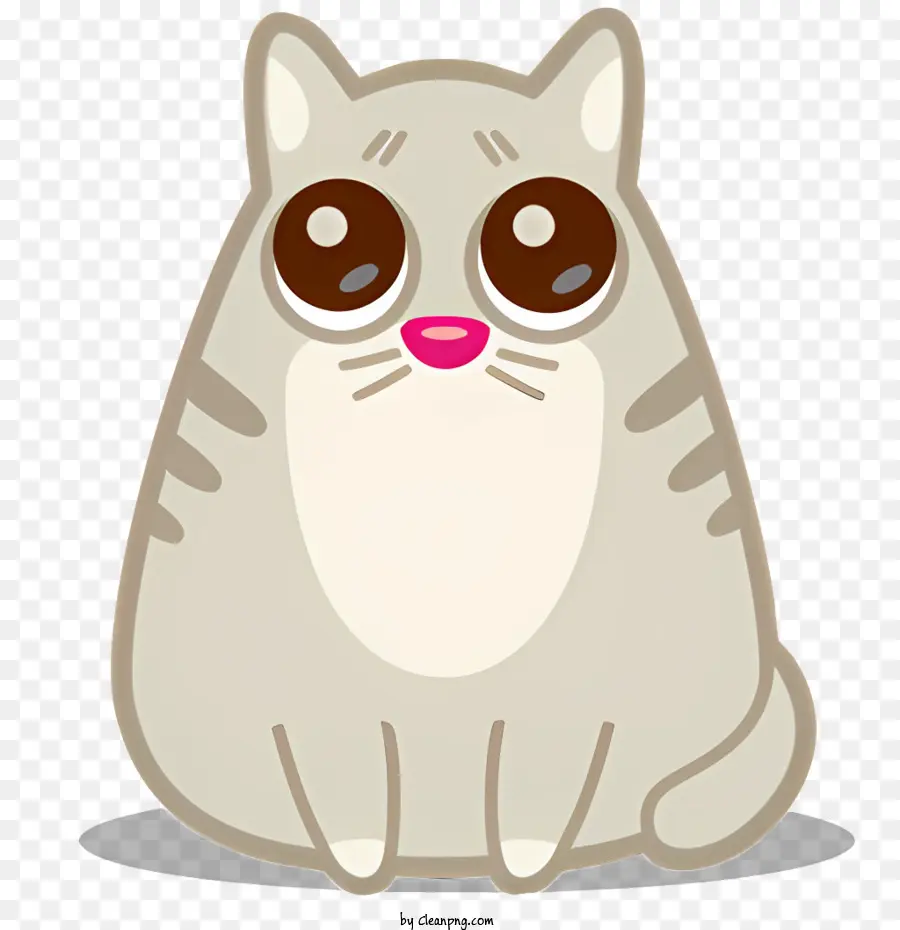 Cartoon Cat，Gato Bigeyed PNG