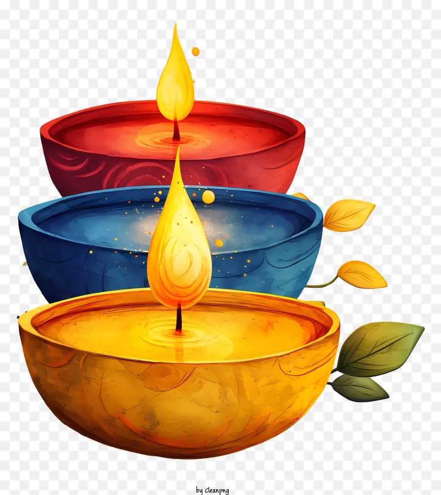 Lâmpada De Diwali，Velas Coloridas PNG