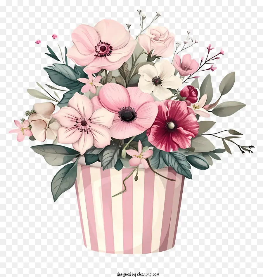 Valentine Flower Art，Flores Cor De Rosa PNG