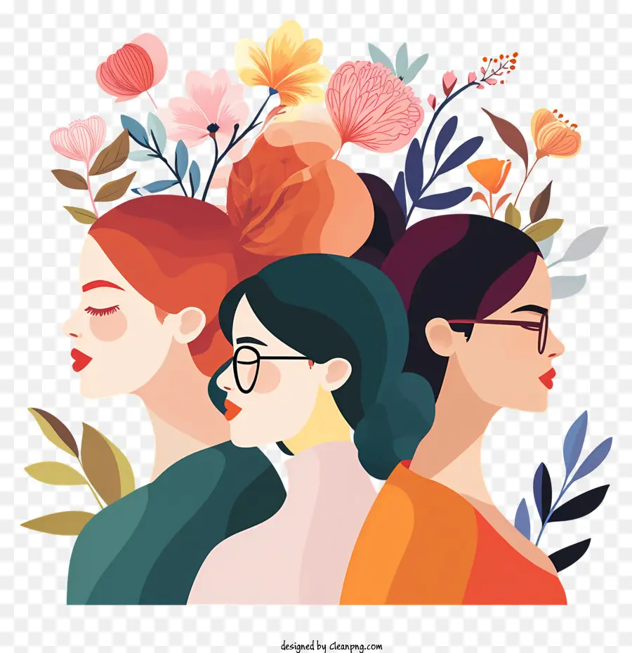 Women's Day，Mulheres Com óculos PNG