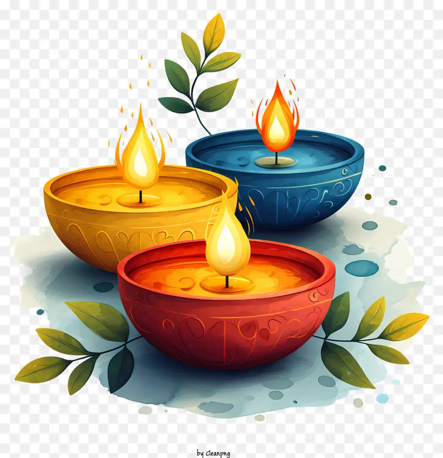 Lâmpada De Diwali，Velas Flutuantes PNG