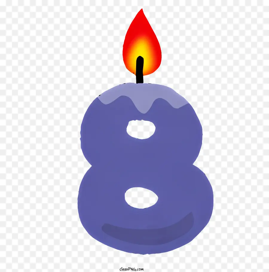 Vela De Aniversário，Número 8 PNG