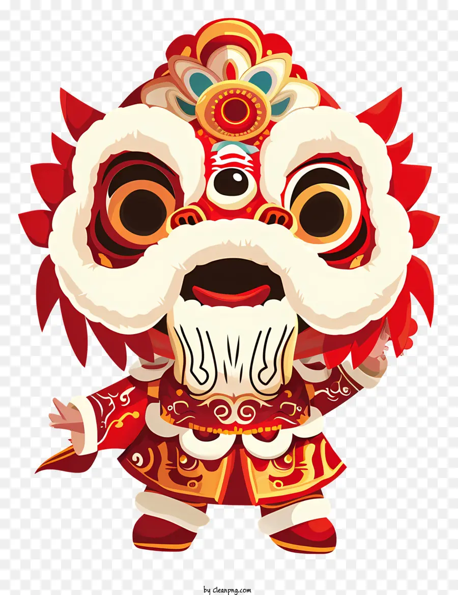 Ano Novo Chinês，Dança Do Leão PNG
