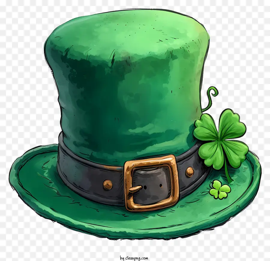 Doodle Style St Patty Bowler Hat，Chapéu De Duende Verde PNG