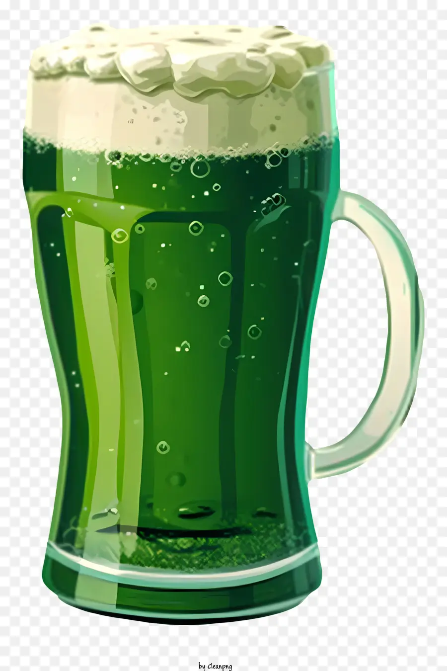 Cerveja Verde De Estilo Realista，Caneca De Vidro Verde PNG
