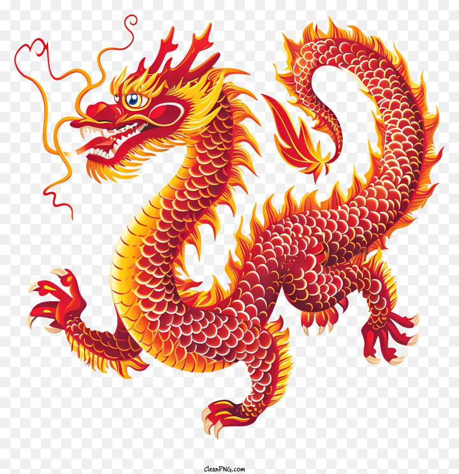 Ano Novo Chinês，Dragão Ilustração PNG